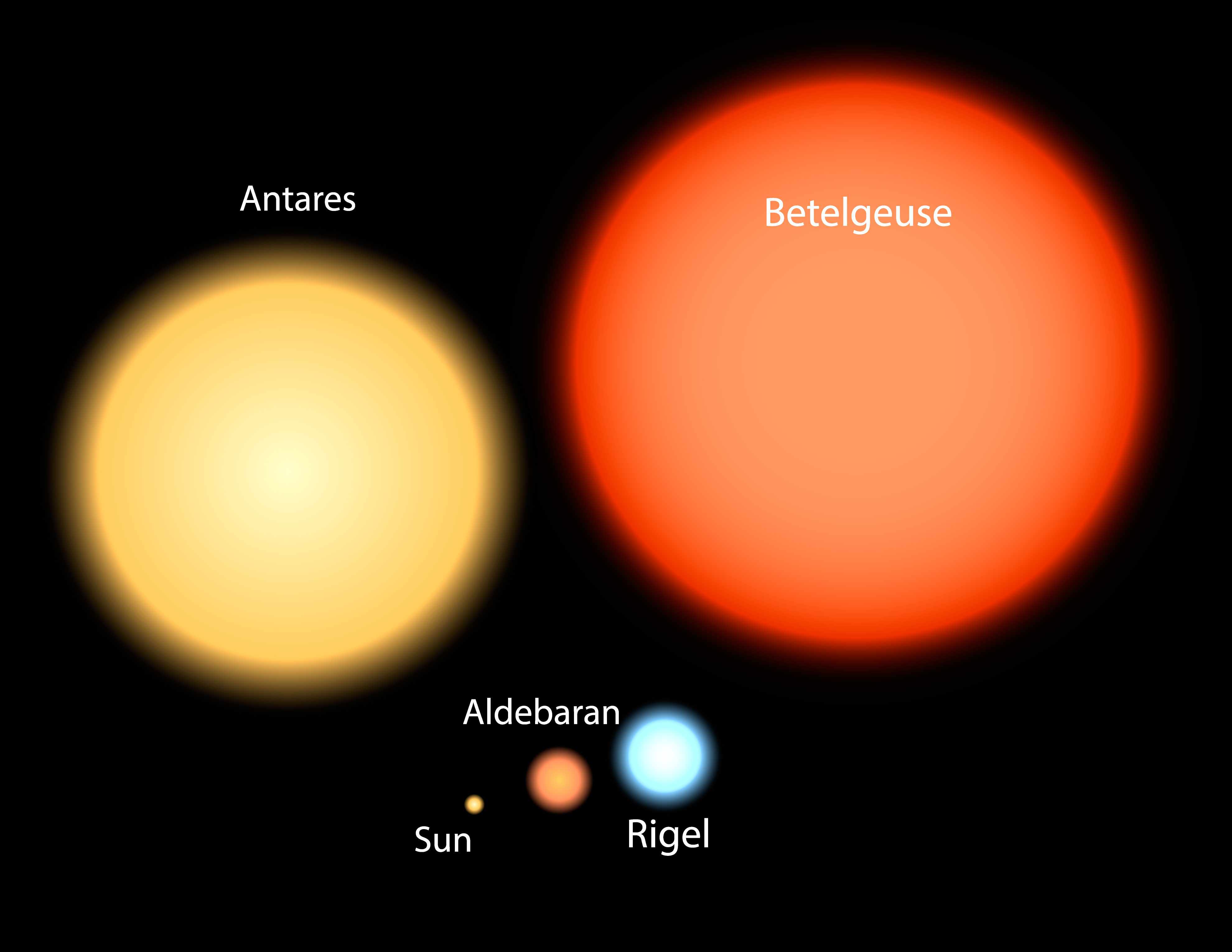 A diagram of Orion's most prominent stars.